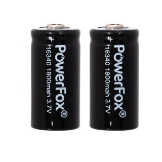 PowerFox 16340-Akkus im Doppelpack für kompakte Laserpointer