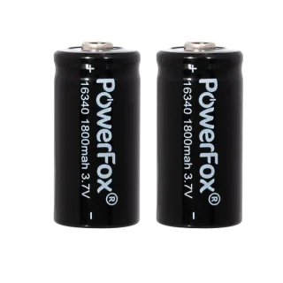 PowerFox 16340-Akkus im Doppelpack für kompakte Laserpointer