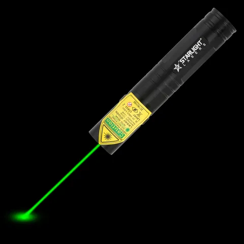 Grüner Laserpointer G2 Pro kompakt mit sichtbarem Laserstrahl im Dunkeln