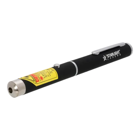 Roter Laserpointer-Stift M1 von der Seite gesehen